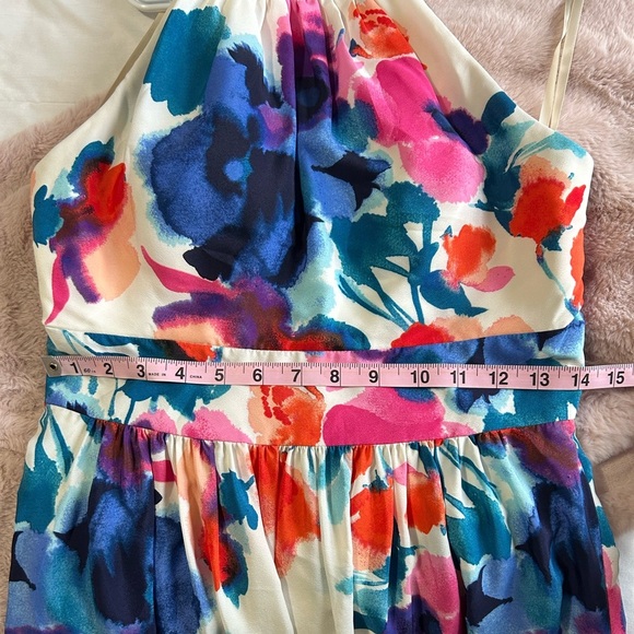 NEW Eliza J Floral Halter Maxi Formal Dress - Picture 11 of 13